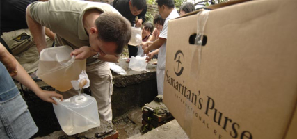 Providing earthquake survivors a source of clean, safe drinking water <br/>(Samaritan's Purse) 