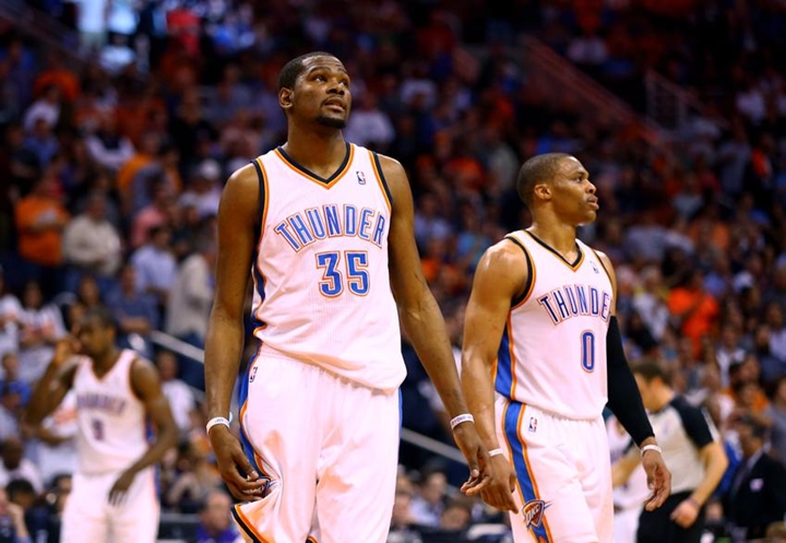 Oklahoma City Thunder Kevin Durant, Russell Westbrook