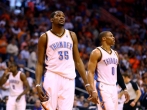 Oklahoma City Thunder Kevin Durant, Russell Westbrook
