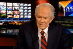 Televangelist Pat Robertson mocked young earth creationists on his show earlier this week <br/>www.RightWingWatch.com