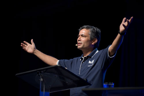 Narayan Sharma, Gospel for Asia’s Nepal country leader, speaks at the GFA ''Renewing Your Passion'' Conference in Dallas, Texas on Friday, July 11, 2008. <br/>(GFA)