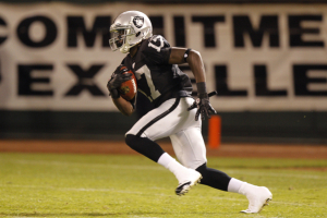 Denarius Moore is known for his speed at wide receiver. <br/>Raiders Tribune