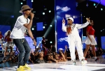 Pharrell & Missy Elliott performing at the BET Awards 2014