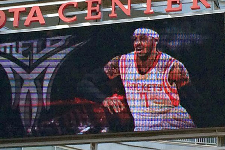 Carmelo Anthony Wearing No. 7 Jersey - Toyota Center