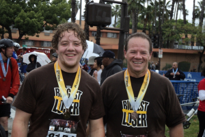 The father-son duo pictured at the fourth annual Allstate Life InsuranceSM Los Angeles 13.1 Marathon® and 5K on January 13th. (Photo: Retrofit.com) <br/>
