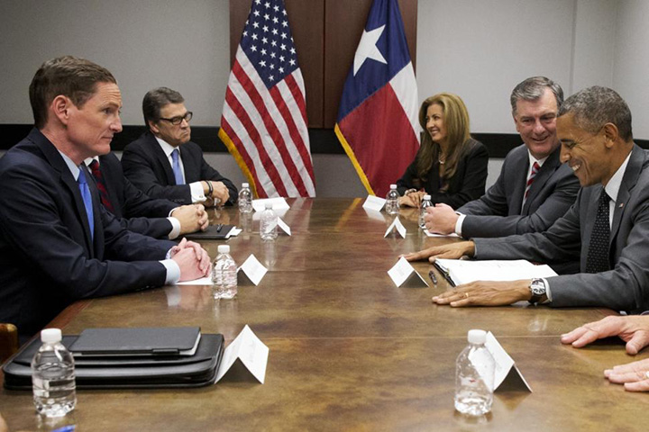 Obama and Rick Perry 