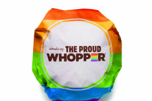 Burger King featured the ''Proud Whopper'' during the annual LGBT parade in San Francisco, CA. (AP) <br/>