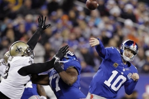 The Giants are hoping the two-time Super Bowl MVP can do better than he did last year. <br/>AP