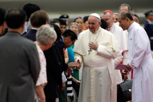 Pope Francis arrives Thursday in Seoul, South Korea on the first papal visit to the Asian nation in a quarter-century. <br/>