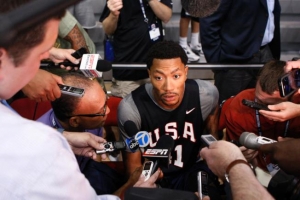 Rose will play for Team USA if he is healthy.  If not, that opens up a spot for one of the other 16 players competing for a place on the 12 man roster.  <br/>AP