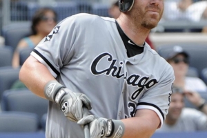 Adam Dunn could be heading West to the Athletics or the Giants soon. <br/>AP