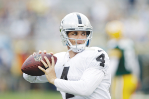 Carr is doing great in his first preseason, and looks like the Raiders' future at QB. <br/>AP