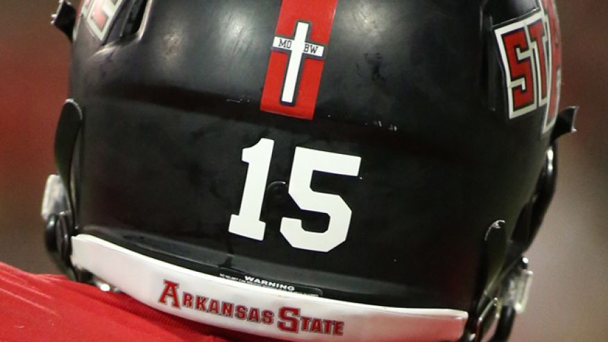 Arkansas State Football Helmet Cross Controversy