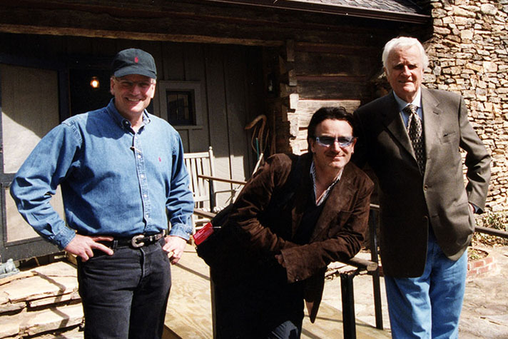 US Bono with Billy and Franklin Graham