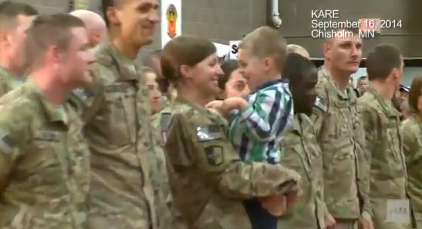 Military Mom Welcome Home by Son