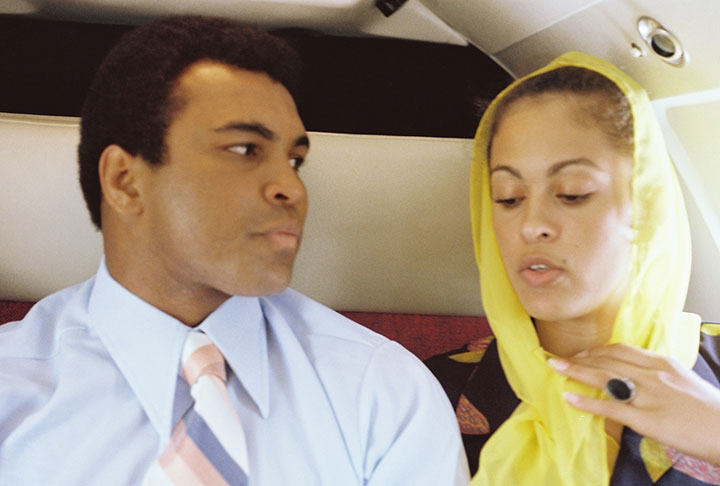Ali and Veronica on plane