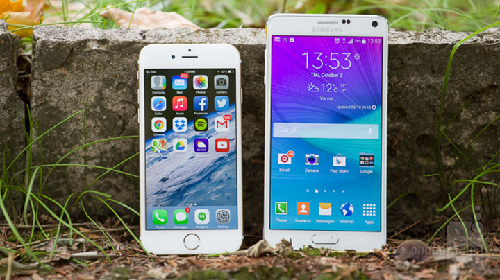 IPhone 6 and Samsung Galaxy Note 4