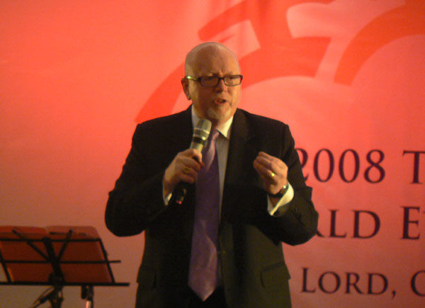 Dr. Geoff Tunnicliffe, International Director of the World Evangelical Alliance (WEA), speaks at the WEA General Assembly 2008 in Pattaya, Thailand, on Saturday, October 25, 2008. <br/>(Photo: Christian Today / Maria Mackay)