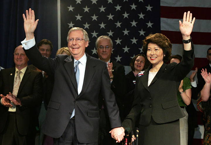 GOP House Majority Leader Mitch McConnell and wife Elaine Chao
