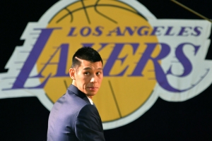 Jeremy Lin being introduced at a news conference. Jayne Kamin-Oncea/USA Today Sports, via Reuters <br/>