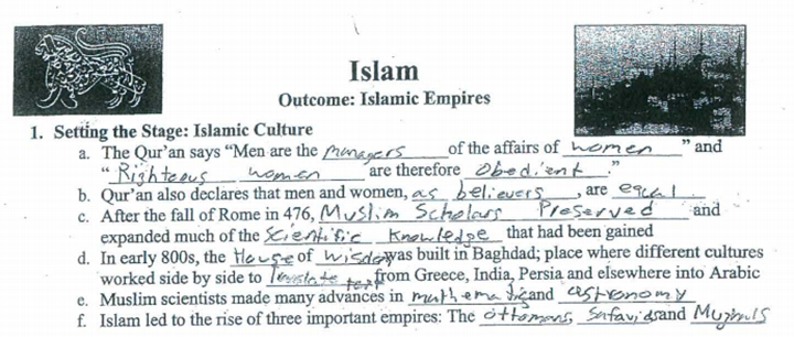 Islam Homework