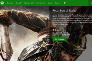Ryse: Son of Rome on the Xbox Live Store <br/>