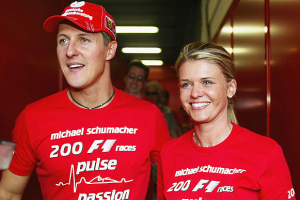 Michael Schumacher and his wife Corinna <br/>