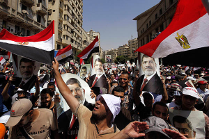 The Muslim Brotherhood during demonstrations in Egypt in 2013. Photo: Reuters <br/>