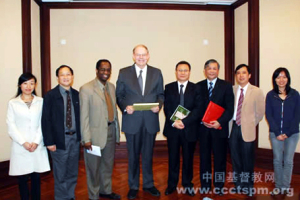On Nov. 3, World Alliance of Reformed Churches (WARC) chairman Rev. Clifton Kirkpatrick and secretary general Setri Nyomi visited the TSPM/CCC, according to China Protestant Church’s website. <br/>(Source: TSPM/CCC) 