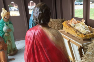 The Nativity scene at Indiana's Masonic Home features a 2-foot baby Jesus. Photo: The Indianapolis Star <br/>