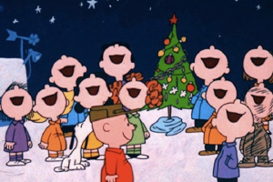In the Charles M. Schulz classic ''A Charlie Brown Christmas,'' Charlie and his friends sing the hymn ''Hark! The Herald Angels Sing.'' (ABC) <br/>