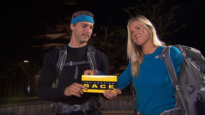 Adam Dirks and Bethany Hamilton on Amazing Race