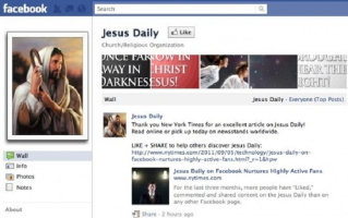 Jesus Daily's Facebook page has garnered over 27 million 'likes' since its creation in 2009.  <br/>