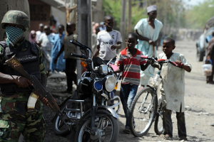 Fighting continued Friday around the town on Baga, near Nigeria’s border with Chad. Photograph: Pius Utomi Ekpei/AFP/Getty Images <br/>