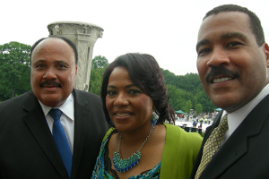 Martin Luther King III, Bernice King, and Dexter King shown in Washington D.C. on August 28. Photo: Maria Saporta <br/>