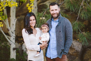 Veronica Partridge pictured with her husband and child. Photo: Veronicapatridge.com <br/>