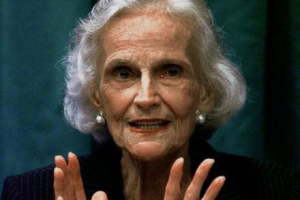 Ruth Bell Graham, wife of evangelist Bill Graham, gestures during a news conference in a Thursday Oct. 22, 1998 file photo in Tampa, Fla. Graham died at her home at Little Piney Cove and will be buried at the recently dedicated Billy Graham Library in Charlotte, N.C. <br/>(Photo: AP / Chris O'Meara, File)