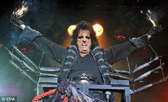 Alice Cooper, the shock mega-rockstar, made headlines in the 60's and 70's for his grotesque onstage antics. EPA <br/>