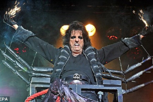 Alice Cooper, the shock mega-rockstar, made headlines in the 60's and 70's for his grotesque onstage antics. EPA <br/>