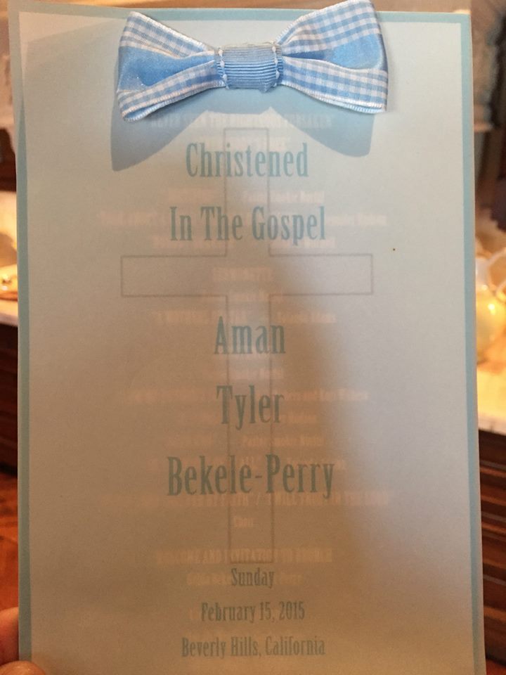 Christening of Tyler Perry's Son
