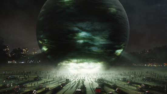 In this image released by 20th Century Fox, a giant sphere from another world is shown descending on New York's Central Park in a scene from 'The Day the Earth Stood Still.' <br/>(Photo: 20th Century Fox / WETA)