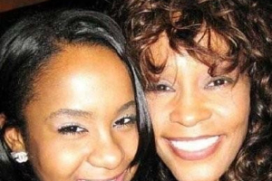 Bobbi Kristina Brown pictured with her late mother, pop singer Whitney Houston. <br/>