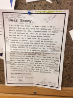 A note on a student bulletin board at Wheaton College in Wheaton, Ill., Feb. 24, 2015. Photo: Sara Kohler <br/>