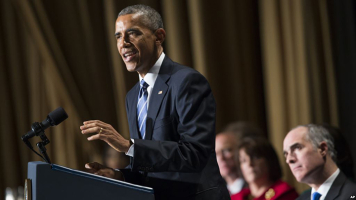 President Obama speaking at February's National Prayer Breakfast. Photo: Associated Press <br/>