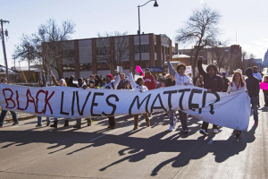 Protesters march in Madison on Sunday to bring attention to the officer-involved shooting on Friday night. Photo: AP Photo/Andy Manis <br/>