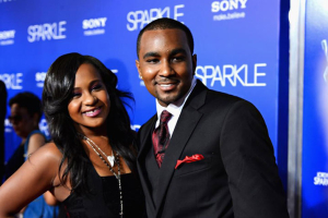 Bobbi Kristina Brown (r.) and Nick Gordon attend premiere together in 2012. Getty Images <br/>