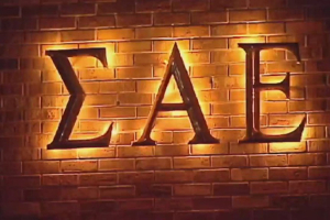 The Sigma Alpha Epsilon fraternity at the University of Oklahoma was vandalized in response to a video that has surfaced online, allegedly showing members chanting about lynchings and making racist comments. (Reuters/NDN) <br/>